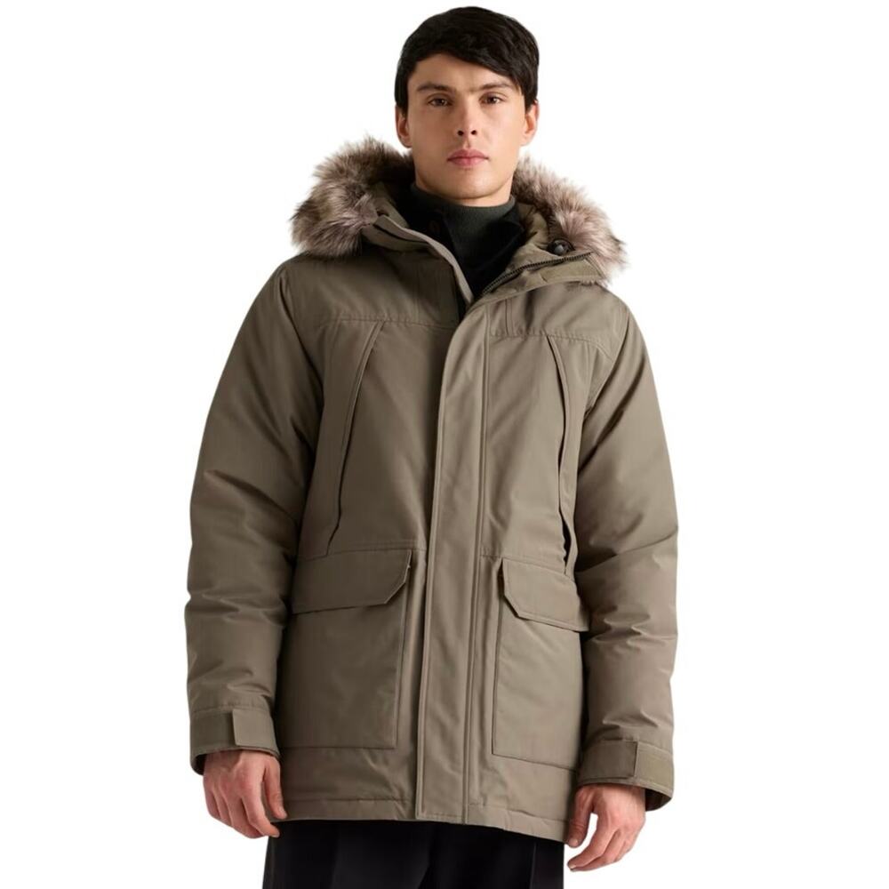GUC Quince Men’s Responsible Down Hooded Parka Faded Cargo XXL $200 3039-17